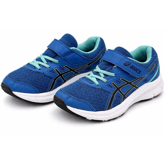 Asics Other - ASICS Kids Running Shoes Size 1 Blue Hook and Loop Sneakers Youth